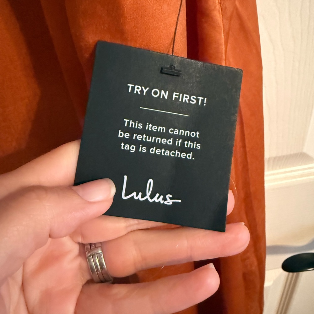 Lulu's Constantine Rust Orange Maxi Dress - Picture 7 of 7